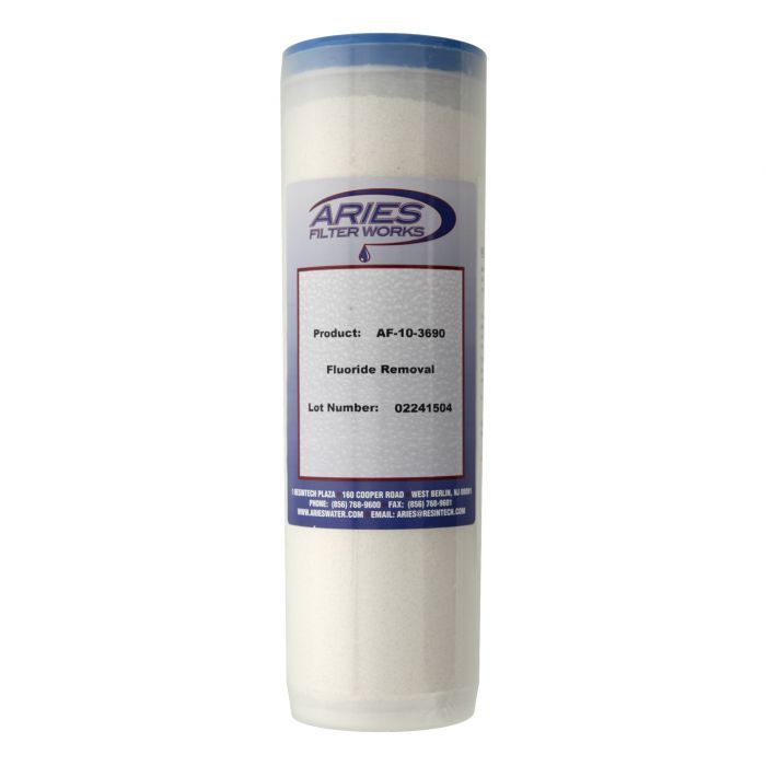 Standard 10" Fluoride Removal Filter Cartridge, 25-micron, 475 gal capacity
