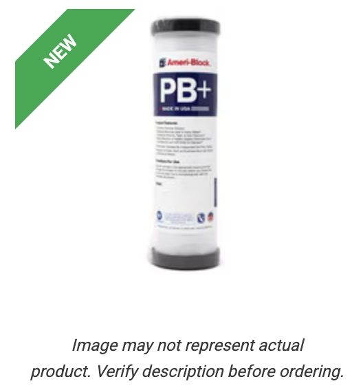 Big Blue 20" Carbon Block Filter Cartridge, Lead Reduction 25,500gal @ 5gpm, 0.5-Micron